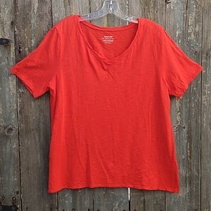 Chico's Large Orange Ultimate Tee Shirt
